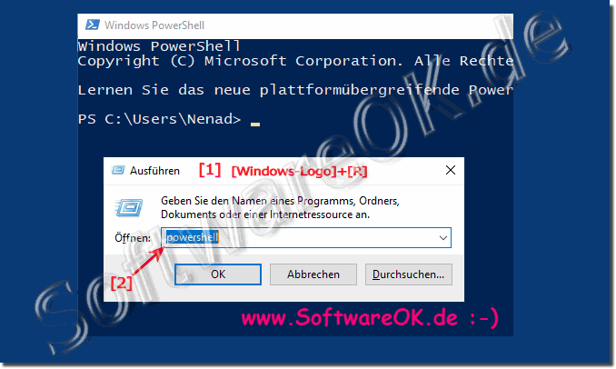 ber Ausfhren das PowerShell auf Windows als Administrator starten!
