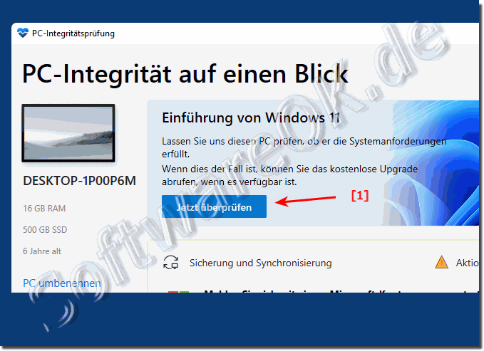 Die Windows 11PC-Integritet auf einen Blick!