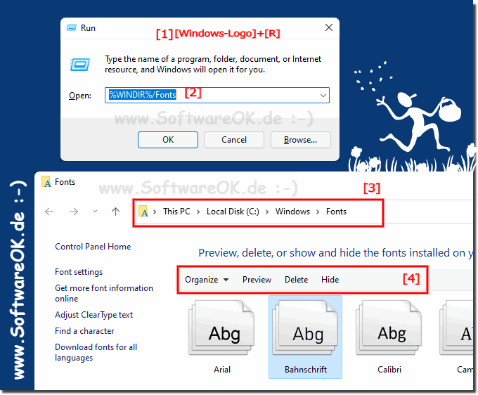 Windows 11 Schriftarten und Fonts Ordner!