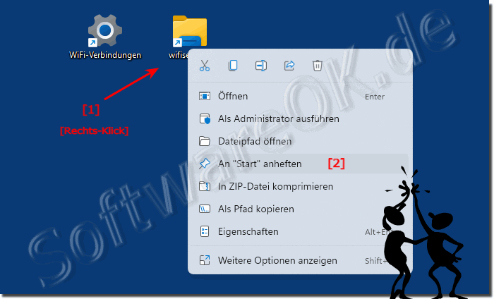Windows 11 WiFi Einstellungen im Start-Men!