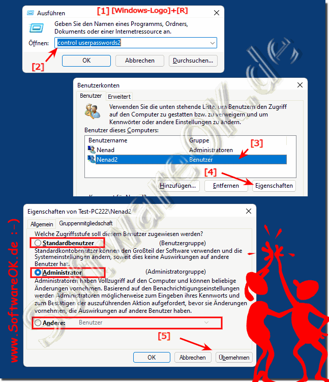 Kontotyp eines Benutzers ndern unter Windows 11!