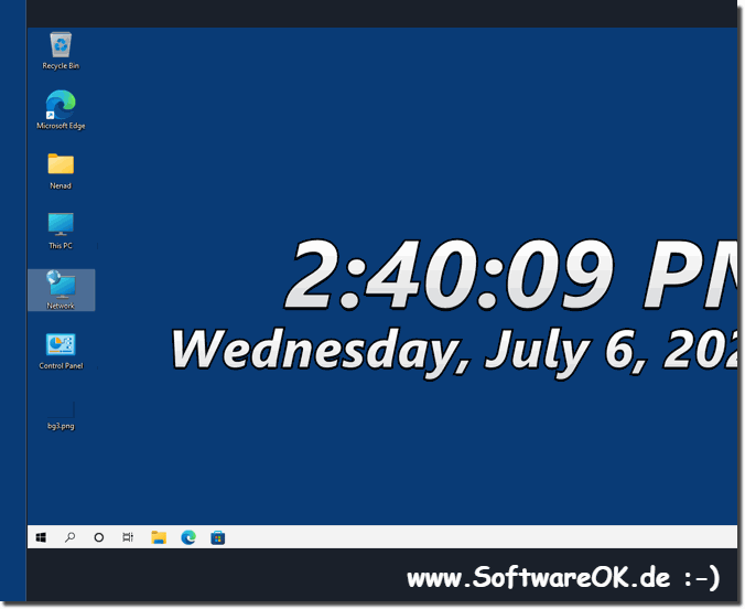 Eine sehr groe Uhr am Desktop fr alle Windows OS?