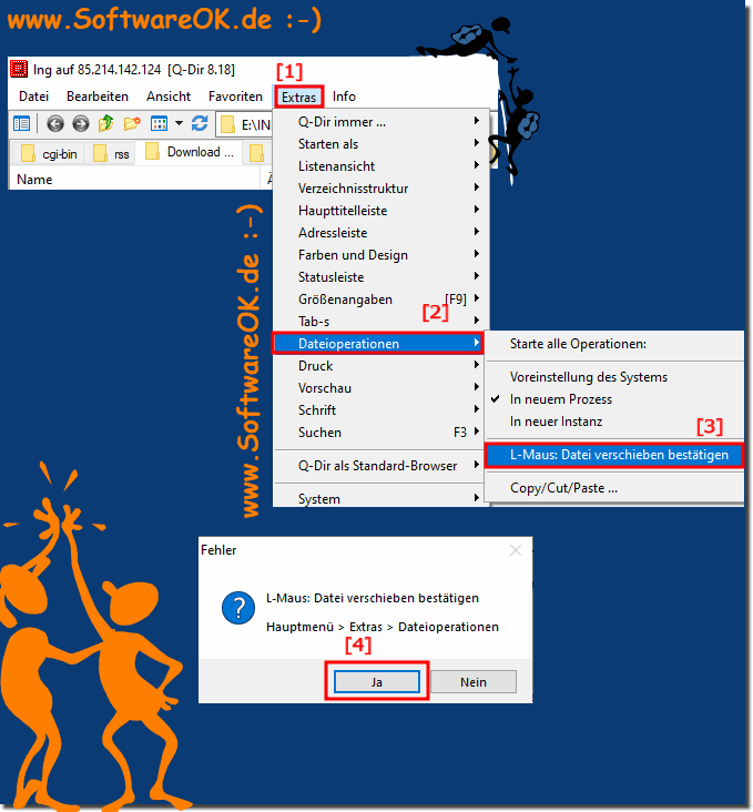 Option Linke Maustaste Kopieren Verschieben Besttigen im Datei-Explorer!