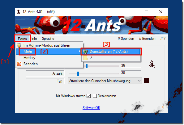 Die Ameisen vom Rechner entfernen!