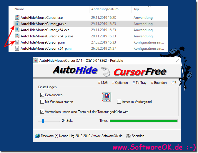 AutoHideMouseCursor 5.51 download the last version for windows