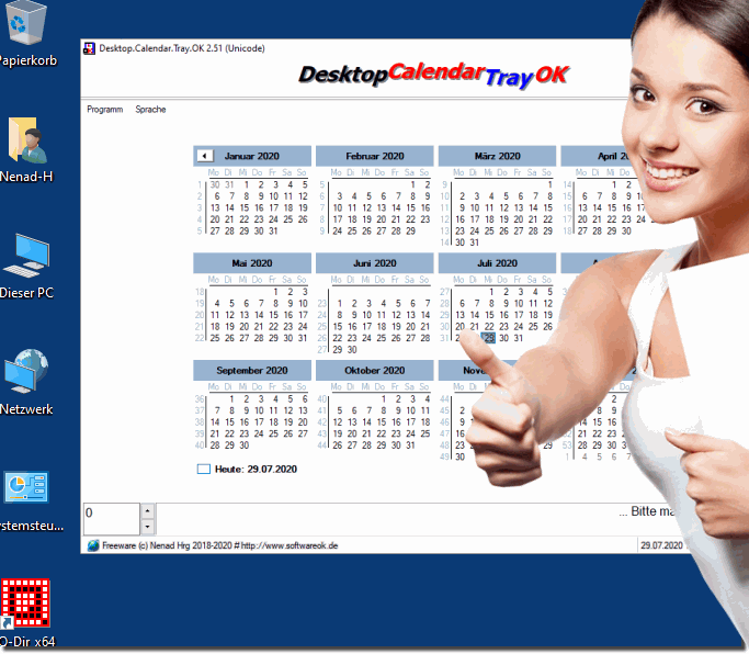 Desktop Kalender unter Windows verwenden?