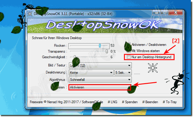 download the new DesktopSnowOK 6.24