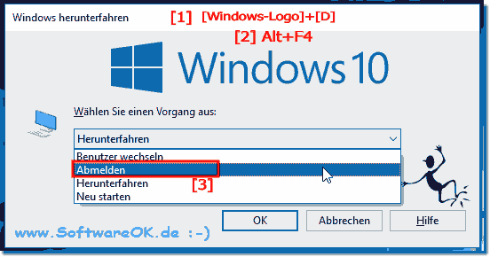 Die Windows Tastenkombination frs Abmelden  schnell und direkt!