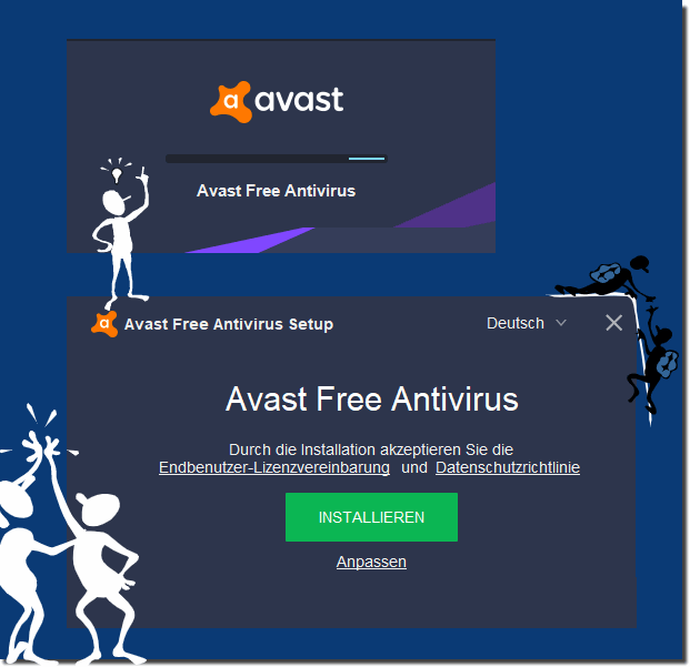 Nach Download Installieren vom Avast Antivirus 2020 dem Kostenloser Schutz fr alle!