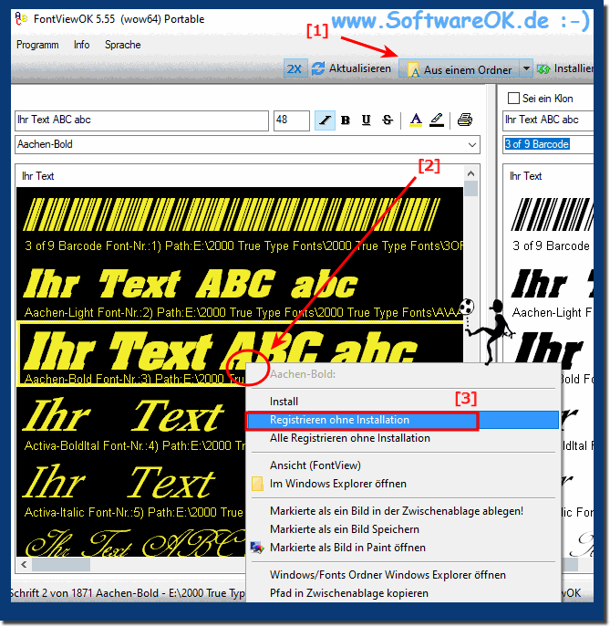 inkscape font directory