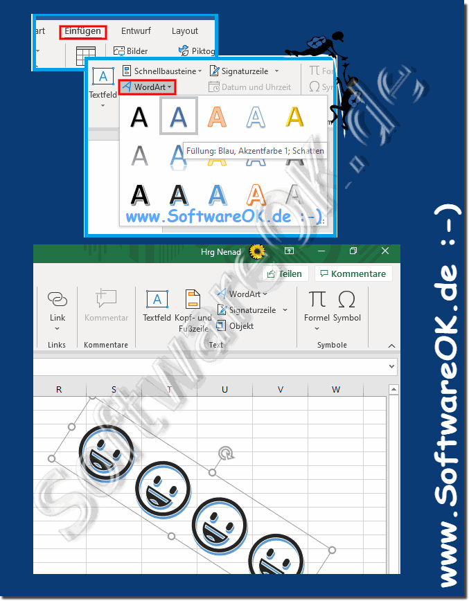 MS-Office-Excel-oder-Word gedrehte grosse Smileys einfgen!