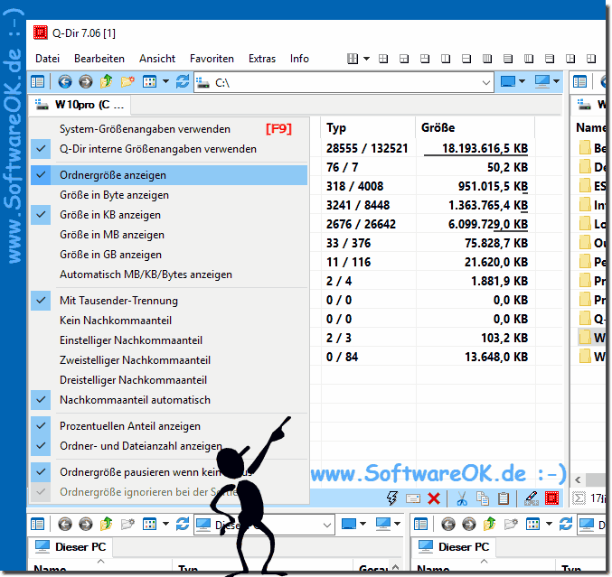 Ordnergrsse Dateianzahl in einer Spalte vom Datei Explorer!