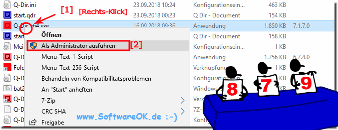 Programme als Administrator ausfhren im Datei Explorer!