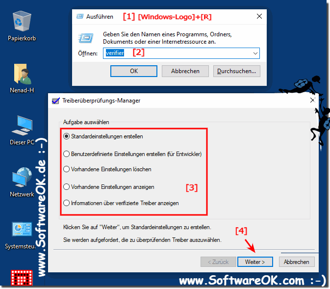 Treiberberprfungs Manager unter Windows 10, 8.1, ... starten! 