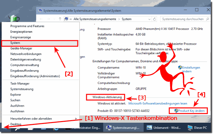 ndern des Product Key in Windows 10 ber System!