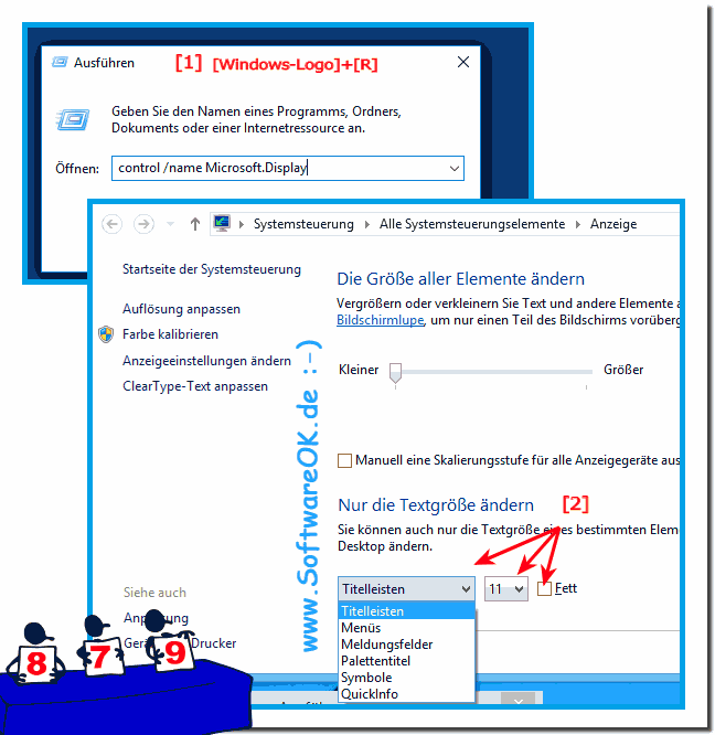 Schrift-Gre, Name, Art bei Programmen unter Windows 10 ndern!