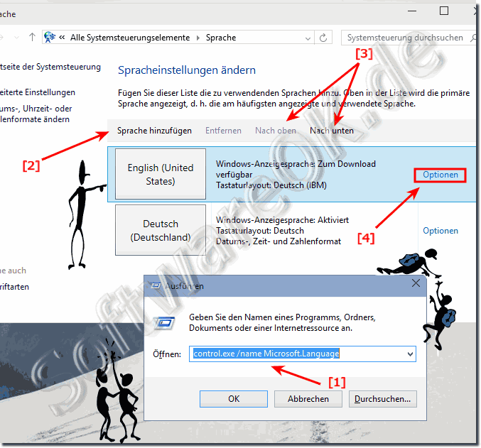 Windows-10 Sprache ändern, hinzufügen, entfernen, festlegen!