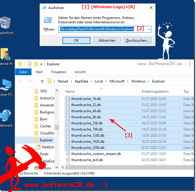 Zurcksetzen des Thumbnails in Windows-10 Thumbs.db!