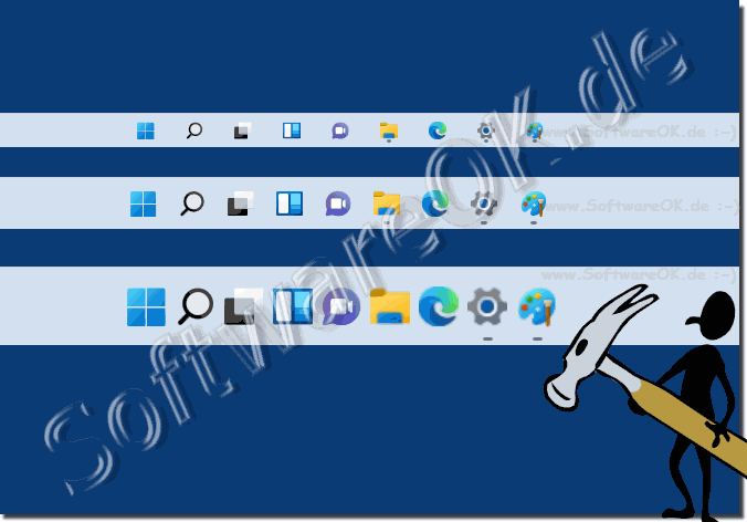 Die Taskleiste Klein, Mittel und Gro unter Windows 11!