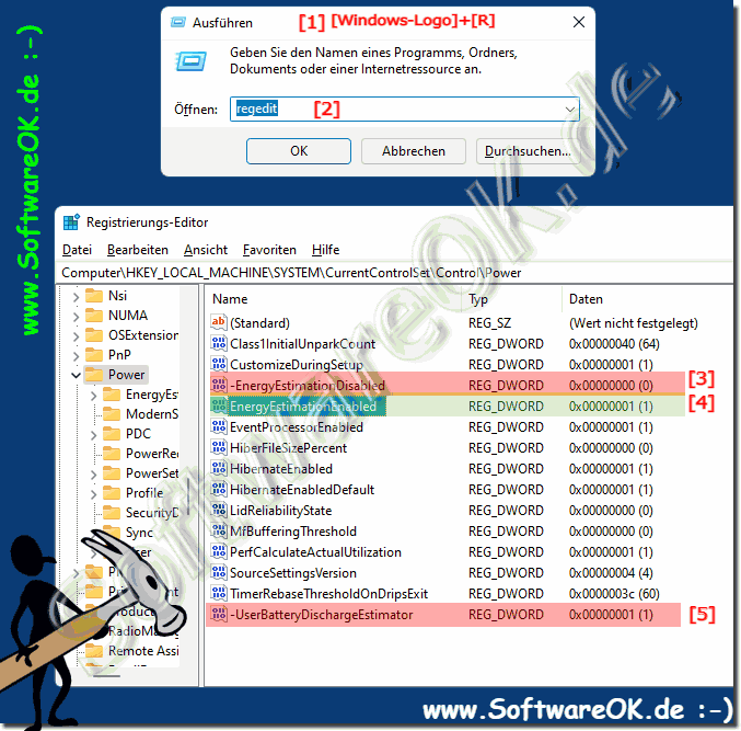 Geschtzte Zeit der verbleibende Akkulaufzeit in der Windows 11 Taskleiste!