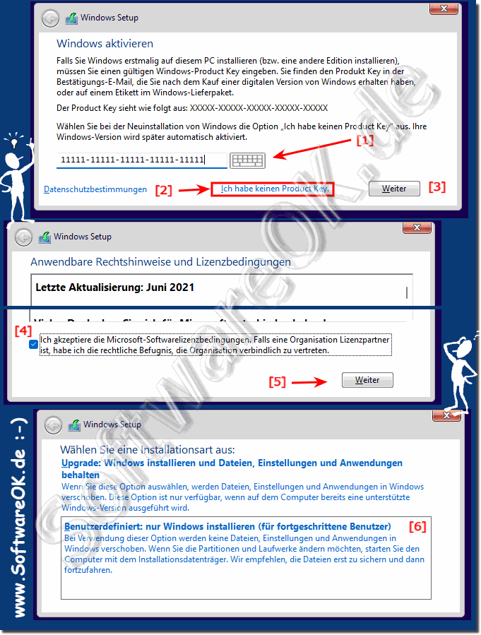 Installation von Windows 11 int oder Ohne Produkt Schlssel!
