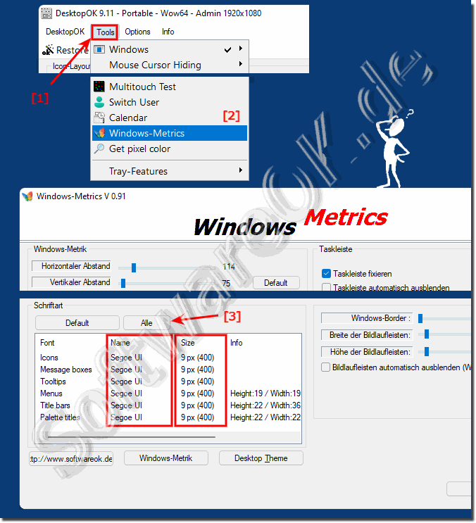 Schriftart bei APPs, Programmen unter Windows 11 ndern!