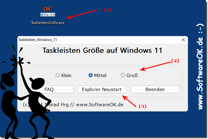 Vergrern oder verkleinern der Taskleiste unter Windows 11 APP!