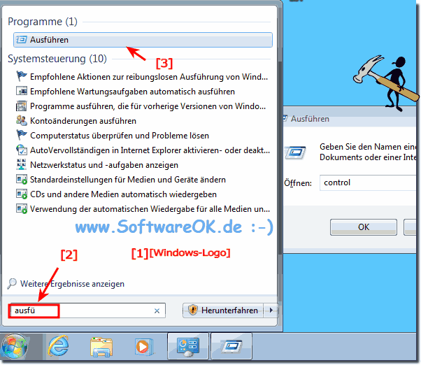 Wo Ist Das Ausfuhren Dialogfenster In Windows 7