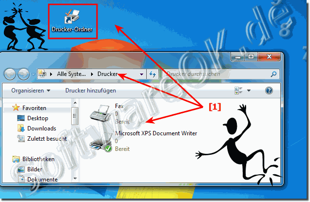Drucker Verknpfung am Windows 7 und 8 Desktop!