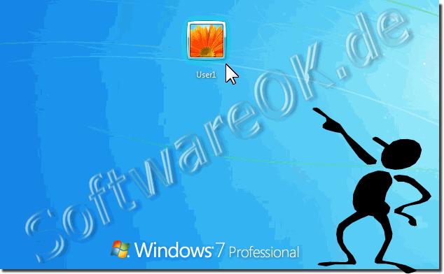 Grer Mauszeiger bei der Anmeldung in Windows-7!