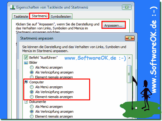Windows-7 Explorer Startmen Anpassen!