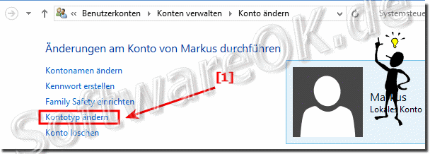 Benutzer Kontotyp ndern Windows 8