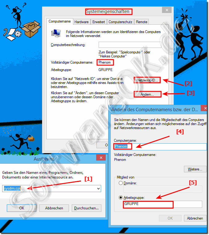 Computername und Netzwerk-ID an meinem Windows-8.1 PC nder!