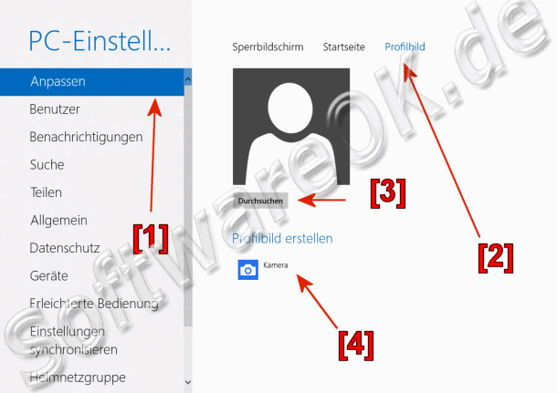 Das Benutzerkonto-Bild in Windows 8 ndern