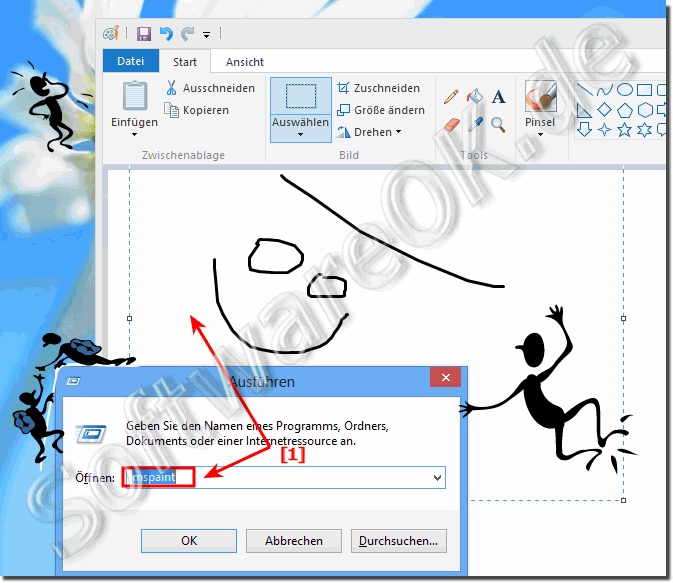 Das Zeichenprogramm MS Paint in Windows 8 und 8.1 ffnen (starten, finden)!
