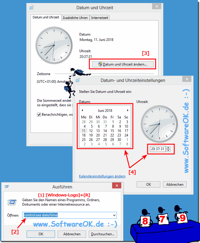 Datum oder Uhrzeit in Windows-8 ndern