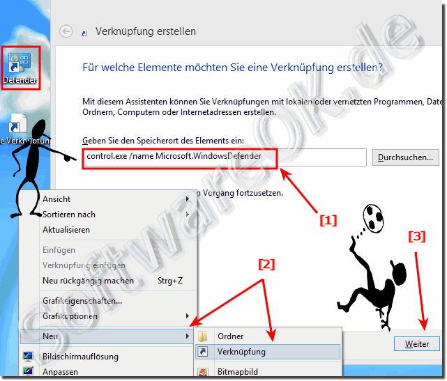 Desktop-Verknpfung fr den Windows Defender