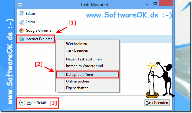In Windows-8 Programmpfad ber den Task-Manager ffnen bei Laufenden Programmen!
