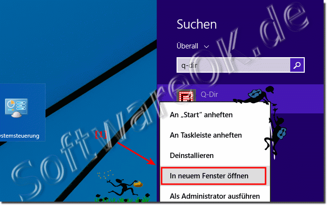 Neuen Programmfenster ber Windows Start ffnen!