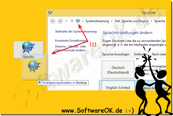 Sprach Einstellungen Windows 8.1 Desktop Verknpfung!