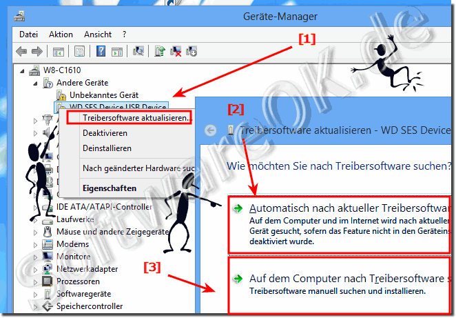 ber Gertemanager In Windows 8.1 und 8, automatisch nach aktueller Treibersoftware suchen!