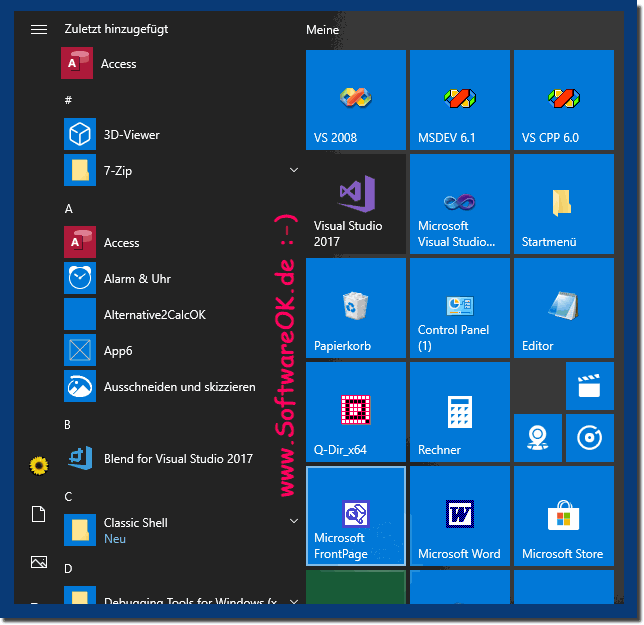 Mit PowerShell das Windows 10 Startmen laden und speichern!