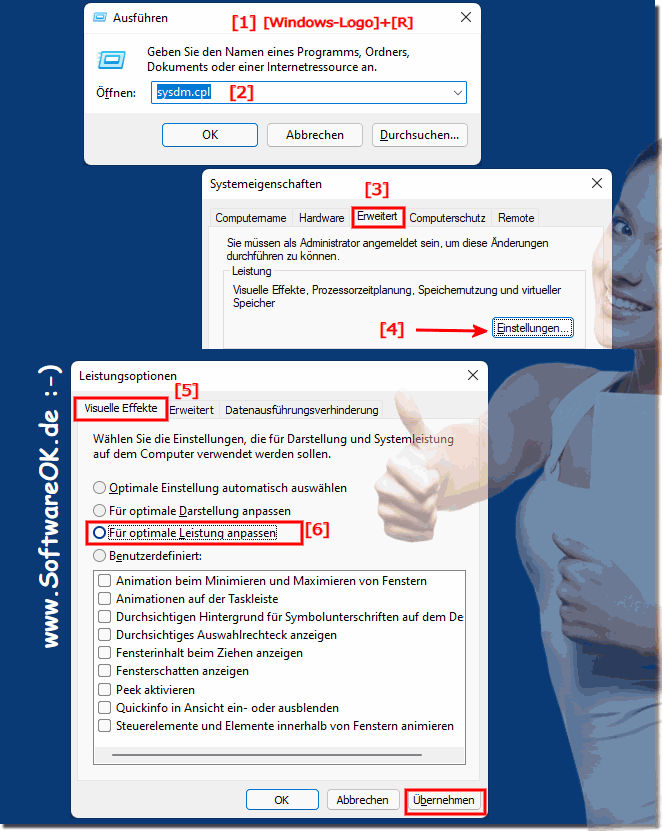 Detaillierte Erklrungen zu Visuelle Effekte in Windows?