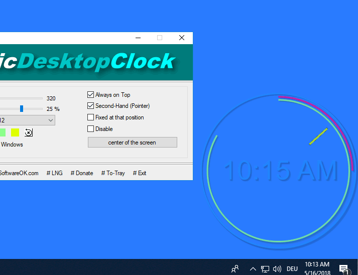ClassicDesktopClock 4.41 instaling