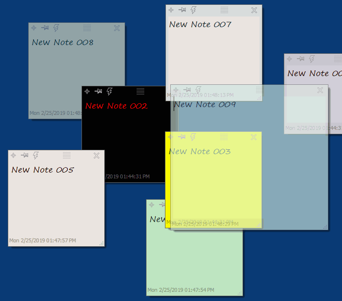 Mehrere Desktop Notes transparent zufllige Farbe als Haftnotiz fr Windows!