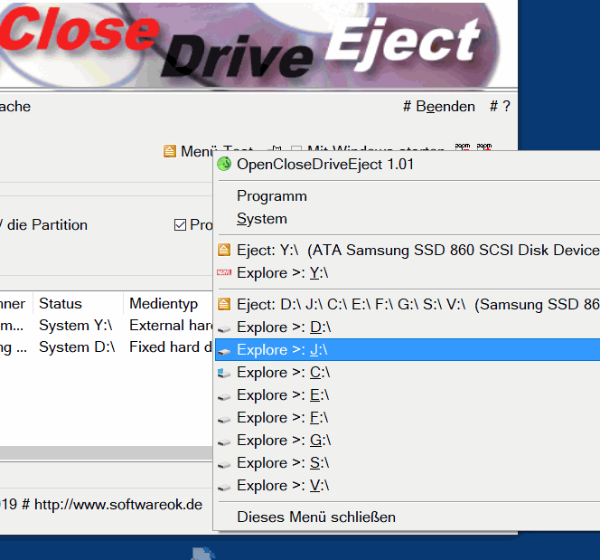 OpenCloseDriveEject 3.21 free download