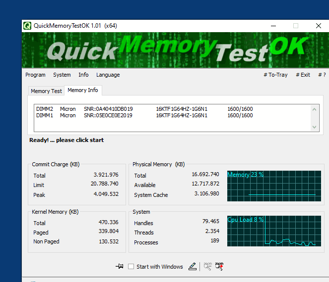 QuickMemoryTestOK 4.61 download the new version