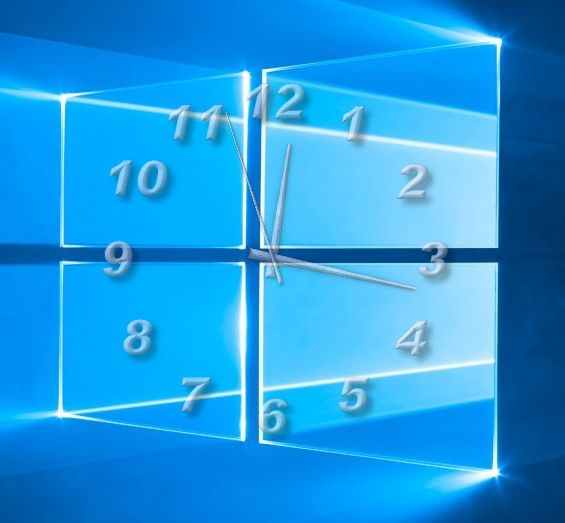 Desktop Uhr passend zum Windows 10 oder 11 Logo!