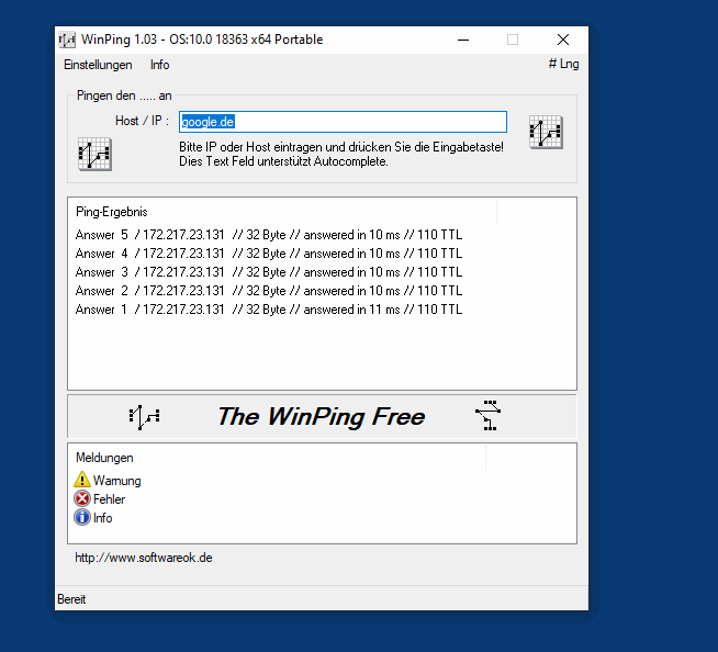 instal WinPing 2.55