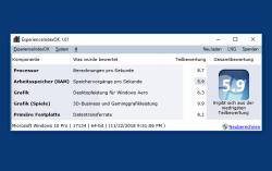 Windows Leistungsindex auslesen, neuberechnen